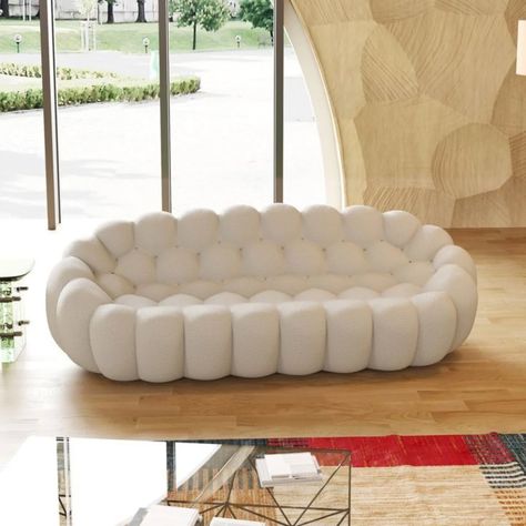 Colorful sofas. Order on WhatsApp or DM on Instagram link in profile Contact for all furniture and decor products Cozy Eclectic Home, Teen Basement, Cinema Room Design, Amazon Living Room, Abstract Furniture, Bubble Sofa, Sofa Curved, Curved Couch, Couch Surfing