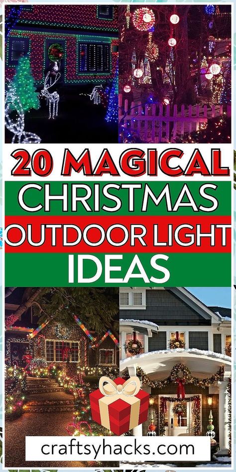 Christmas Garden Lights - We could save you hours of searching. Just click to visit and get what you need IMMEDIATELY! Outdoor Christmas House Lights, Christmas Lights House Ideas, Christmas Outdoor Tree Decorations, Outdoor Christmas Lights House, Christmas Outdoor Decor Ideas Lights, Outdoor Home Christmas Decorations, Christmas Light House Ideas, Colored Lights Outdoor Christmas, Christmas Outside Lights Ideas