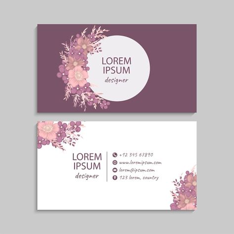 Business card set. vector illustration. ... | Premium Vector #Freepik #vector #label-background #frame-layout #banner-design #banner-frame Business Card Design Ideas, Business Card Set, Fashion Business Cards, Art Business Cards, Business Cards Layout, Beautiful Business Card, Business Card Pattern, Floral Business Cards, Floral Cards Design