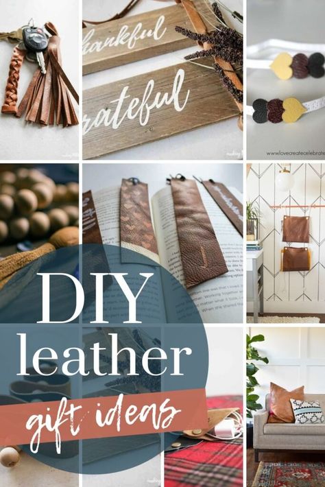 Explore a collection of stunning leather gift ideas that you can easily make at home. From personalized keychains to stylish wallets and chic bracelets, these projects will delight your loved ones and show off your crafting skills. Get inspired and start crafting today! Leather Diy Gifts For Men, Leather Things Ideas, Repurposed Leather Ideas, Vinyl Leather Projects, Leather Sheets Craft Ideas, Soft Leather Projects Diy, Leatherwork For Beginners, Homemade Leather Gifts, Leather Gift Ideas For Him