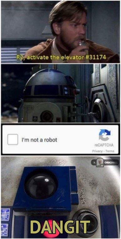 Clean version of the meme #R2D2 #I'mNotARobot #StarWarsMemes #Star Wars #RevengeOfTheSith #StarWars #Memes #Funny #ObiWan #R2-D2 Darth Plagueis, Funny Star Wars Memes, Prequel Memes, Star Wars Meme, Star Wars Quotes, Star Wars Funny, Meme Comics, Funny Star Wars, Star Wars Jokes