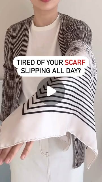 Lilia Dolinsky | LiliBelle Style on Instagram: "Tired of Your Scarf Slipping All Day?

Here’s a  trick to keep it secure and stylish, so you can focus on looking fabulous without the fuss!

✅Found this helpful? Hit ❤️ and follow for more style-saving tips.

#ScarfStyle #SilkScarf #FashionFix #StyleSolutions #WardrobeEssentials #EffortlessChic #ScarfTricks #FashionHack #ChicStyle #OutfitInspo #StyleTips #Fashionista #AccessoryGoals #ScarfMagic #ElegantLooks #StyleMadeSimple #ScarfHack #EverydayStyle" Scarf Tying Tutorial, Scarf Clothing, Scarf Wearing, Clothes Tips, Tie A Scarf, Scarf Ideas, How To Wear A Scarf, Wear A Scarf, Shirt Tucked In