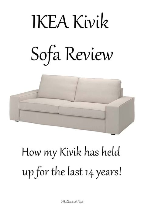 We have had the Kivik sofa in our family for fourteen years now!  Yes, that's right, 14!  I am sharing my IKEA Kivik Sofa Review and how it has stood the test of time. Kivik Sofa Hack, Ikea Kivik Living Room, Ikea Kivik Sofa, Modern Farmhouse Family, Modern Farmhouse Family Room, Scandinavian Farmhouse Style, Scandinavian Living Room Ideas, Kivik Sofa, Farmhouse Family Room