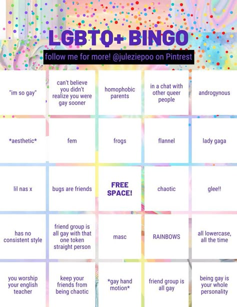 Lgbtq Club Activities, Lgbtq Bingo, Gsa Ideas, Bingo Meme, Gay Bingo, Camping Bingo, Self Template, Bingo Balls, Bingo Books