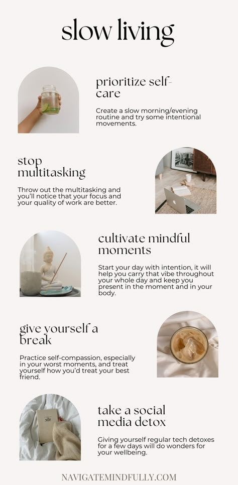 start a slow living Slow Life Vision Board, Ways To Slow Down, Slow Living Vision Board, Slow Living Instagram Feed, Slow Living Routine, How To Slow Down Life, Slow Lifestyle Aesthetic, Soulful Home, Slow Living Tips