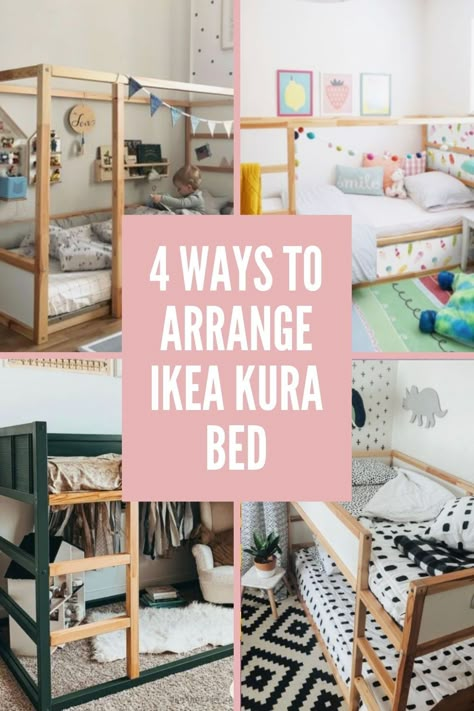 Kura Cama Ikea, Cama Ikea Kura, Ikea Bunk Bed, Ikea Kids Bed, Cama Ikea, Beautiful Bed Designs, Ikea Kids Room, Beach Hacks Tips And Tricks, Ikea Kura Bed