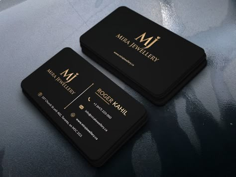 Jewelry Visiting Cards Design, Jewelry Bussines Cards, Business Card Design Jewelry, Cards For Business Ideas, Black Visiting Cards Design, Designers Visiting Card, Business Card Jewelry Designer, Beauty Card Design, Jewelry Cards Design