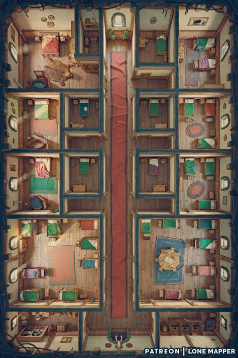 Dnd Location Inspiration, Tavern Floor Plan, Tavern Architecture, Dnd Office Map, Tavern Map Dnd, Tavern Layout, Dnd Maps World, Dnd Tavern Map, House Concept Art Interior