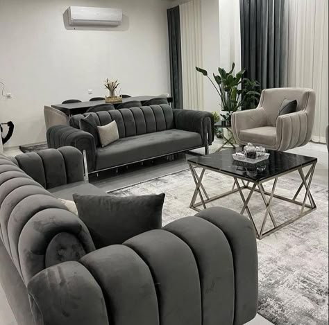 Stylish Living Room Furniture, Sofa Couch Design, Grey Sofa Living Room, Modern Apartment Living Room, Luxury Furniture Sofa, Corner Sofa Design, Living Room Decor Gray, Latest Living Room Designs, Small Living Room Design