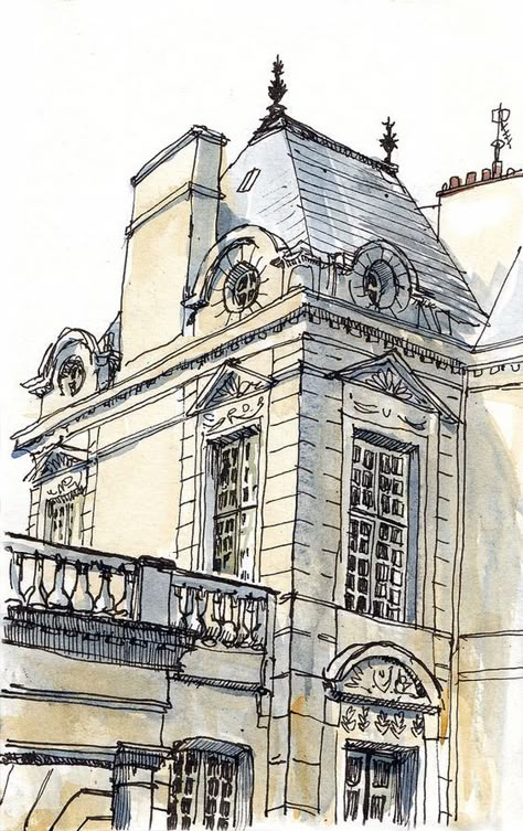 Architecture Drawing Sketchbooks, Perspective Drawing Architecture, Architecture Sketchbook, Watercolor Architecture, Architecture Design Drawing, Smart Art, Architecture Drawing Art, Classic Architecture, Perspective Drawing