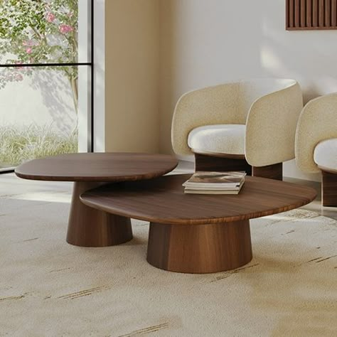 Amos Coffee & Side Table Centre Table Design, Centre Table Living Room, Sofa Table Design, Living Room Upgrades, Colour Decor, Centre Tables, Modern Wood Coffee Table, Side Table Styling, Circular Coffee Table