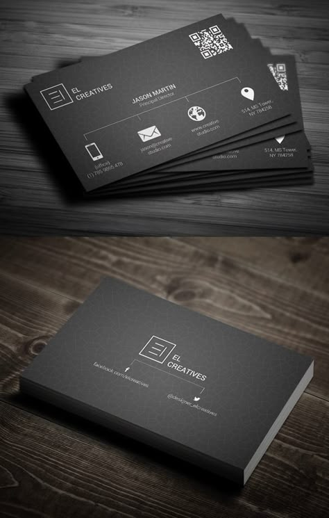 Cool Business Cards Creative, It Business Card, Dark Business Card, Architecture Business Cards, Typographie Logo, Black Business Cards, Corporate Business Card Design, Business Card Creative, Creative Business Cards