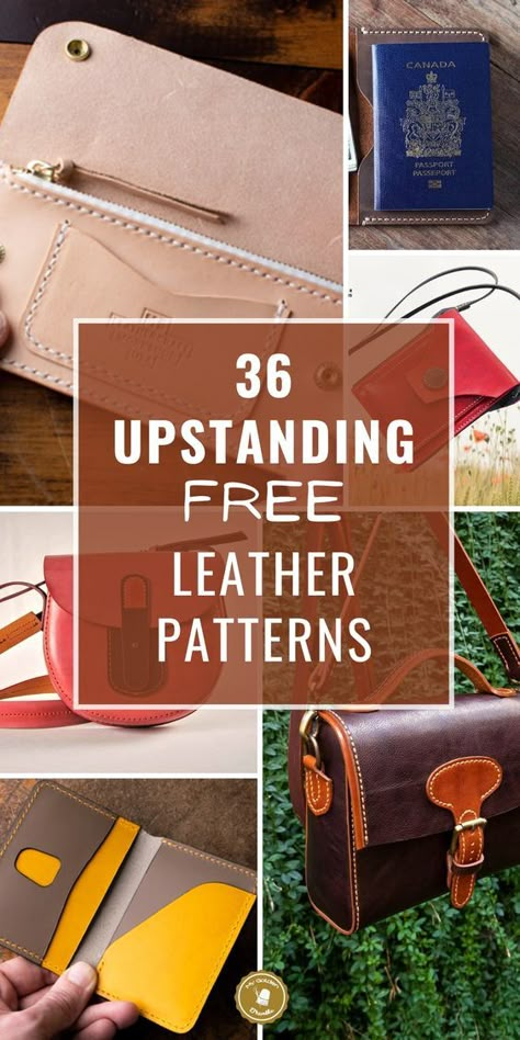 Leather Tooling How To, Faux Leather Bag Pattern Free, Leather Pouch Pattern Diy, Leather Craft Templates, Sewing A Leather Bag, Embroider Leather Diy, How To Sew Leather Bag, Faux Leather Bag Diy Free Pattern, Womens Leather Wallet Pattern Free