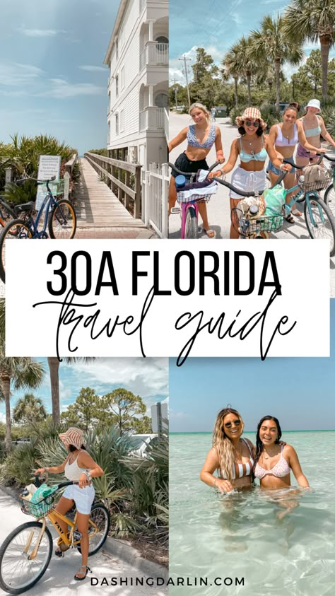 30A TRAVEL GUIDE - Dashing Darlin' Beach Towns In Florida, Nashville Girls Weekend, Destin Florida Vacation, Florida Bucket List, Rosemary Beach Florida, Florida Travel Guide, 30a Beach, 30a Florida, Seaside Fl