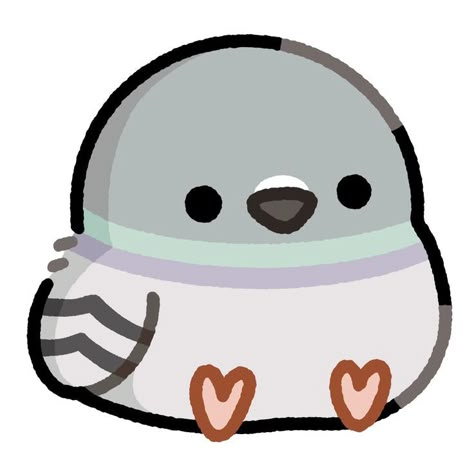 Cute Pigeon, Cute Easy Doodles, Goofy Drawing, Animal Doodles, Cute Animal Drawings Kawaii, Easy Doodles, Little Drawings, Cute Doodle, Easy Doodles Drawings