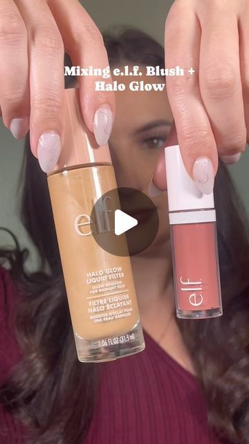 The Beauty Radar on Instagram: "Mixing elf liquid blush and Halo glow - saw @beautykillsmua try this hack so immediately had to try it - I used shade Suave Mauve in the elf blush - will you try this? #elfcosmetics #blusher #newmakeup #softglam #easymakeup" How To Use Elf Halo Glow, Elf Foundation Halo Glow, How To Put On Liquid Blush, Halo Glow Elf, Elf Blush Liquid, Elf Camo Blush, Elf Camo Liquid Blush, How To Use Liquid Blush, Elf Liquid Blush