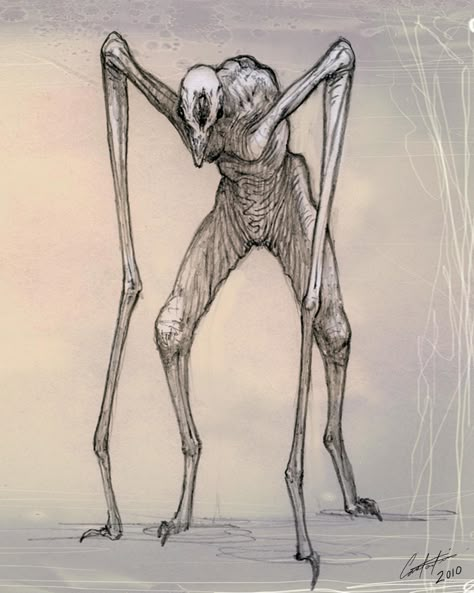 ArtStation - Various Creature designs , Constantine Sekeris Horror Game Monster Concept Art, Creepy Creature Drawing, Scary Body Drawing, Horror Creatures Drawing, Horror Creatures Art, Skeleton Monster Art, The Thing Creature, Creepy Monster Concept Art, Drawing Monsters Creepy