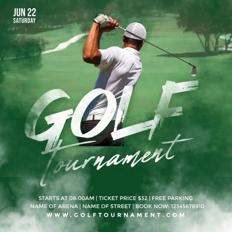 Golf Tournament Golf Banner Design, Florante At Laura Costume, Golf Brochure, Golf Graphic Design, Florante At Laura, Golf Banner, Golf Poster, Linkedin Background Image, Sports Templates