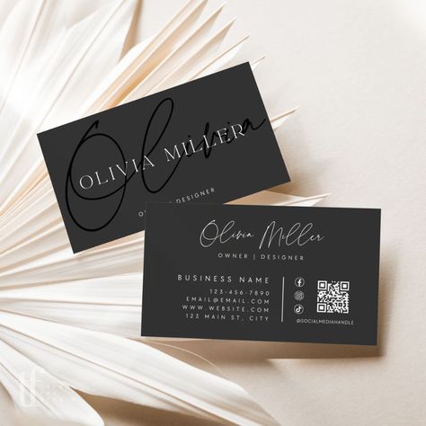 Modern Matte Business Cards, One Sided Business Card, Wax Business Card, Modern Minimalist Business Cards, Beauty Cards Business, Work Card Design, Visiting Card Ideas Business, Real Estate Business Cards Ideas Modern, Bartending Business Cards