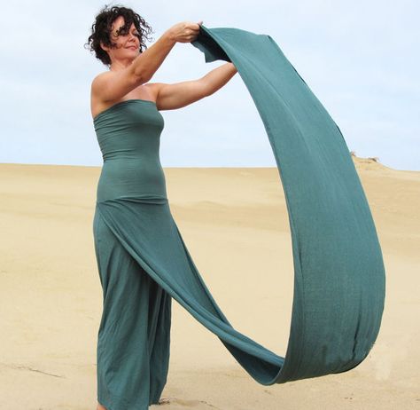 The Love Me 2 Times Long Sari Dress organic by gaiaconceptions Minimalist Wedding Gown, Make A Skirt, Classic Hollywood Glamour, How To Make Skirt, Sari Dress, Trendy Beach, Infinity Dress, Scarf Dress, Travel Dress