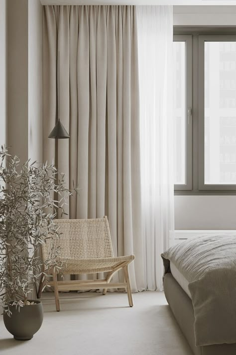 Curtains Design, Living Room Scandinavian, Bedroom Curtains, Curtains Living, Curtain Ideas, White Curtains, Home Curtains, Bedroom Layouts, Room Makeover Bedroom