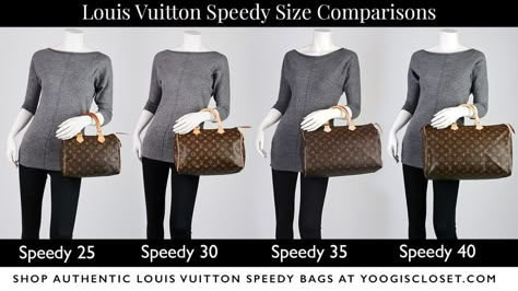 Louis Vuitton Speedy Model Size Differences | YoogisCloset.com Louis Vuitton Handbags Speedy, Speedy Bag, Bag Guide, Louis Vuitton Speedy 30, Fashion Tote Bag, Louis Vuitton Damier Azur, Burberry Handbags, Louis Vuitton Speedy, Handbags Michael Kors