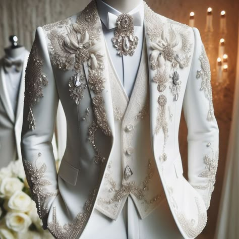 Hi Friends Some Surprise able Thing is waiting for you click on the given below link Groom Suit Prince, Royal Wedding Suit, Suit For Men Wedding, White Wedding Suit, Groom Sherwani, Wedding Suits For Men, Gold Suit, Neck Pieces Jewelry, Classy Suits