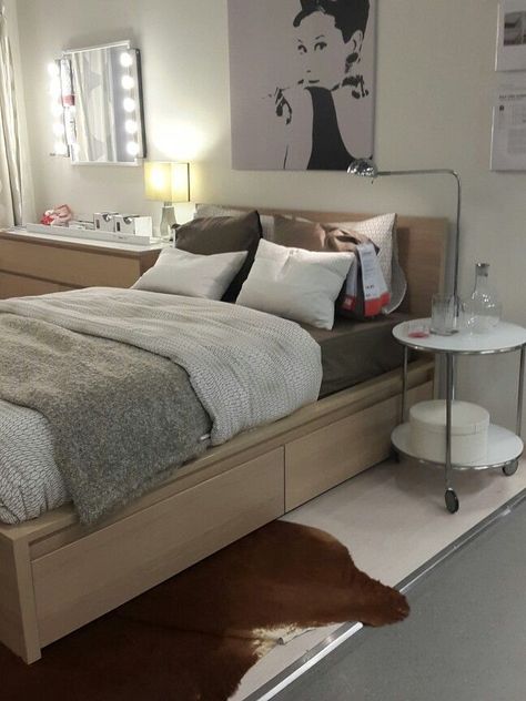 Malm Oak Bed, Malm Double Bed, Malm Bed Aesthetic, Ikea Malm Bedroom Ideas Oak, Malm Bedroom Ideas Oak, Malm Bedroom Ideas, Ikea Malm Bedroom, Ikea Malm Bedroom Ideas, Malm Bed Storage