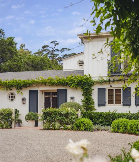 Montecito Homes Exterior, Montecito California Home, Montecito Homes Interior Design, Santa Barbara Landscape Design, California House Exterior, California Ranch Style Homes Exterior, Montecito Homes, Monterey Style, Cleaning White Walls