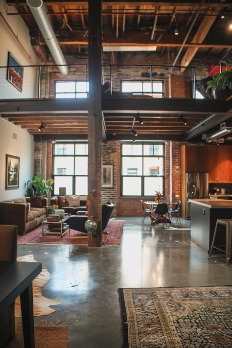 How to Decorate an Urban Loft? – TastyInteriors Loft Apartment London, Man Studio Apartment, Warehouse Apartment Decor, Cozy Loft House, New York Loft Apartment Industrial, Brick Apartment Aesthetic, New York Loft Aesthetic, Brick Loft Apartment, Aesthetic Loft Apartment