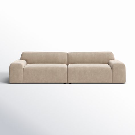 Gloria 105" Upholstered Sofa Love Seat Couch, Low Back Sofa, Micro Studio, Low Profile Sofa, Minimal Sofa, Studio Aesthetic, Deck Box Storage, Modern Living Room Furniture, Minimalism Interior