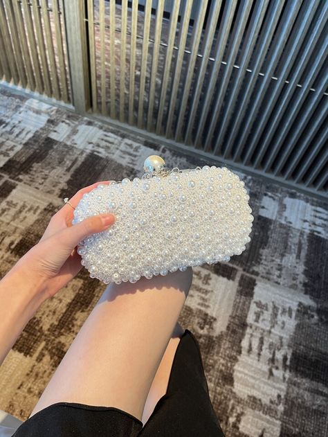 Pearl Purse, Pearl Clutch Bag, Prom Bag, Prom Clutch, Best Gift For Women, Chic Evening Dress, Me Bag, Square Shoulder Bag, Dream Prom Dress