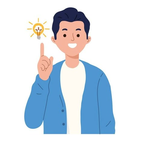 Man shows gesture of a great idea | Free Vector #Freepik #freevector #people #hand #man #character Vector Illustration People, Vector Character Design, Illustration Story, App Developer, Illustration People, Man Illustration, Kids Study, Wow Art, Vector Character