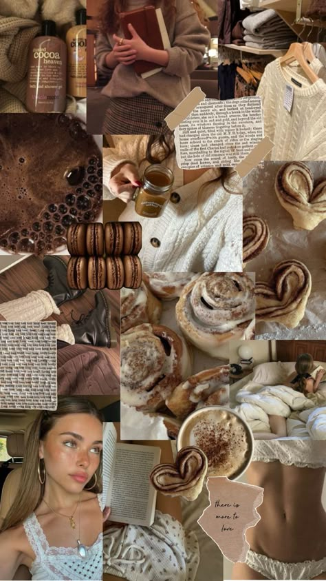 #darkacademia #cinnamongirl #cinnamonrolls #aesthetic Cinnamonrolls Aesthetic, Cinnamon Aesthetic, Cinnamon Girl Aesthetic, Soft Autumn Color Palette, Aesthetic Movie, Vanilla Girl Aesthetic, Fall Mood Board, Cinnamon Girl, Art Journal Therapy