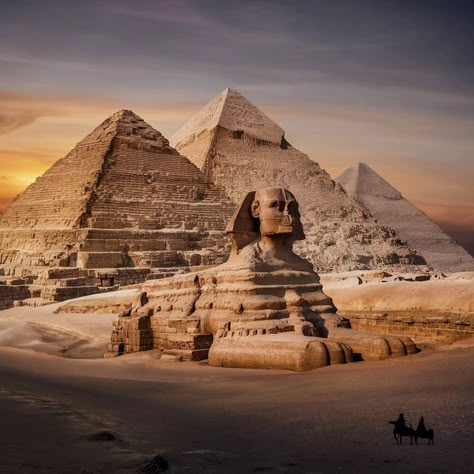 🏜️ Visiting the Pyramids of Giza: A Timeless Adventure🏛️ Stand in awe at the base of the Great Pyramid of Giza and feel the echoes of ancient Egypt. These monumental structures are not just stone; they're a tribute to the brilliance of a bygone era. 👑 The Majestic Trio The Giza Plateau houses the legendary pyramids of Pharaohs Khufu, Khafre, and Menkaure. Built over 4,500 years ago, they've witnessed the flow of history and remain as breathtaking as ever. 🗺️ Journey Inside Step into t... Pyramids In Egypt, Pyramids Egypt Art, Egypt Monuments, Egypt Giza Pyramids, Tourism In Egypt, Egypt Places, Pyramid Egypt, Sphinx Egypt, The Pyramids Of Egypt