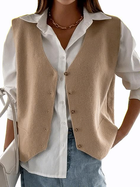 Spring Outerwear, Pullover Outfit, Work Fits, Vest Outfits, Plus Size Kleidung, Casual Sweaters, Fall 2023, Knit Vest, Western Outfits