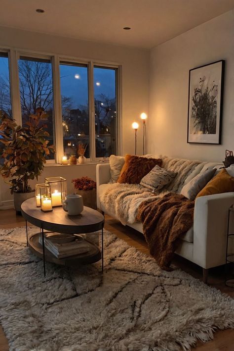 Fall Aesthetic Decor, Apartment Decorating Living, First Apartment Decorating, Apartment Goals, Apartment Vibes, Apartment Living Room Design, Dream Apartment Decor, Apartment Decor Ideas, Future Apartment Decor