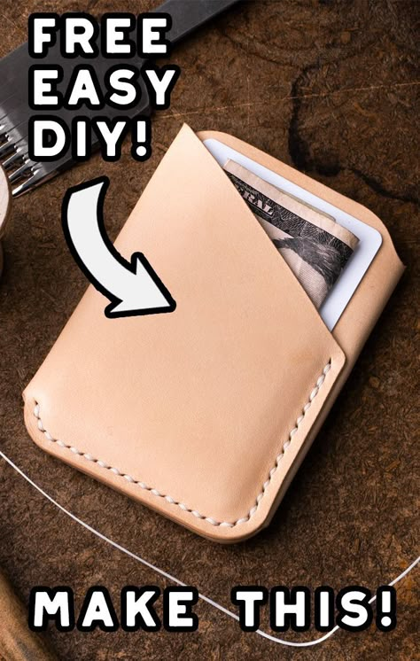 Diy Leather Wallet Pattern, Leather Card Wallet Pattern, Card Wallet Pattern, Leather Purse Pattern, Leather Patterns Templates, Wrap Wallet, Diy Leather Working, Diy Leather Wallet, Leather Handbag Patterns