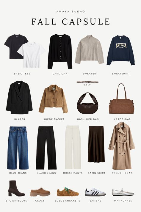 Fall Capsule Wardrobe + Outfit Ideas Fall Capsule Wardrobe Casual, Travel Capsule Wardrobe Fall, Japan Packing List, Capsule Wardrobe Outfit Ideas, Chic Capsule Wardrobe, Wardrobe Simple, Fall Winter Capsule Wardrobe, Neutral Capsule Wardrobe, Capsule Wardrobe Casual