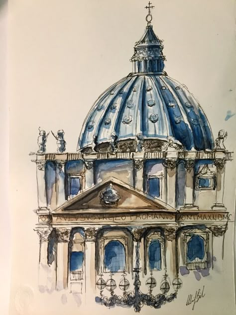 Sketchbook Architecture, Architecture Drawing Sketchbooks, Istoria Artei, Building Sketch, Gcse Art Sketchbook, Architecture Sketchbook, Watercolor Architecture, Architecture Design Sketch, Architecture Drawing Art