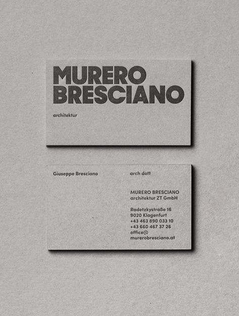 MURERO BRESCIANO - Branding on Behance Business Card Design Minimal, Business Card Design Minimalist, Business Cards Layout, Visit Card, Name Card Design, Minimal Business Card, Visiting Card Design, Presentation Cards, Business Card Design Creative