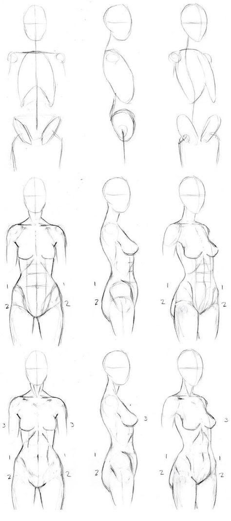 Ako Kresliť, Body Sketches, Female Drawing, Anatomy Sketches, Drawing Faces, Digital Painting Tutorials, Digital Paintings, Anatomy Drawing, Body Drawing