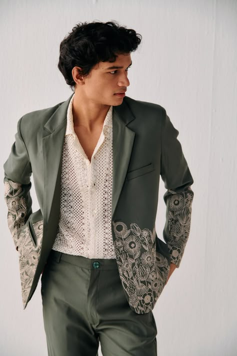 Convocation Suits For Men, Sage Green Blazer, Casual Wedding Suit, Wedding Clothes For Men, Beach Wedding Suits, Suit Groomsmen, Wedding Dresses Men, Grooms Suit, Wedding Kurta For Men