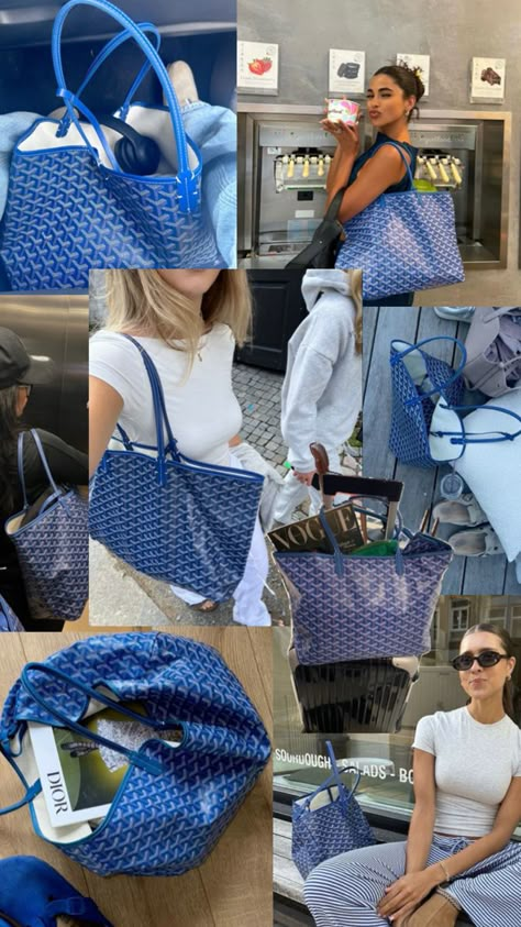 Goyard Tote Outfit, Goyard St Louis Tote, It Girl Fits, Goyard Tote Bag, Rich Wife, Chanel Handbags Classic, Tote Bag Outfit, Louis Bag, Goyard Tote