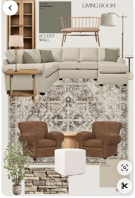 Long Formal Living Room Layout, Muted Living Room Decor, French Country Living Room Mood Board, Living Room Kitchen Open Concept Decor, Modern Farmhouse Transitional Living Room, Neutral Earth Tone Bedroom, Organic Modern Rustic Living Room, Earth Tone Farmhouse Living Room, Farmhouse Earth Tones