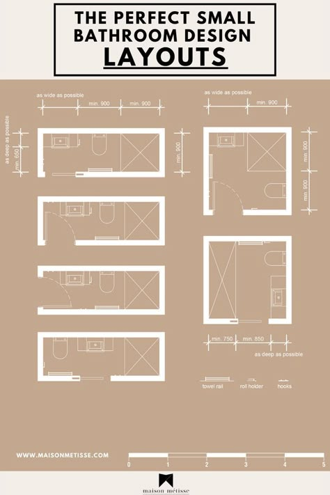 Small Bathroom In Master Room, Small Ensuite Dimensions, Small Master And Ensuite, Guest Bathroom Floor Plans, 1x2 Bathroom Layout, 1m Wide Bathroom, Small His And Hers Bathroom, Small Bathroom Configuration, Small 4 Piece Bathroom Ideas