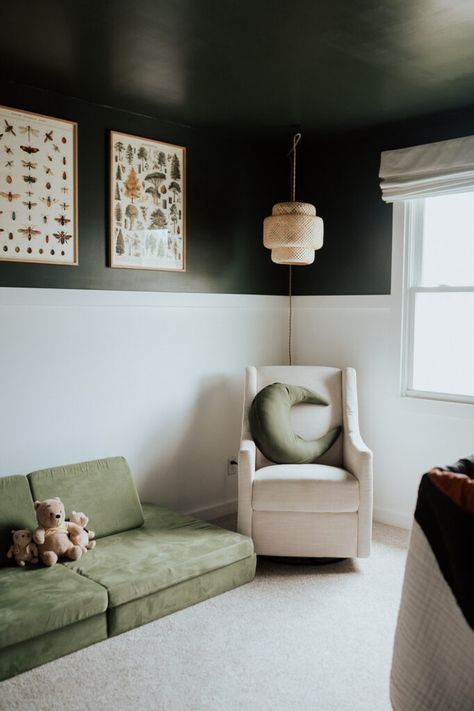 Bamboo Nugget Couch in Boy Nursery Cozy Fort, Nugget Couch, Bedroom And Playroom, The Nugget, I Want A Baby, Room Couches, Basement Playroom, Muir Woods, Tiny People