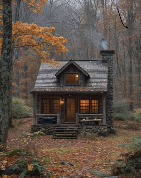 Hidden Cabin In The Woods, Old Cabin Interior, Rustic Tiny Home, Small Cabin In The Woods, Tiny House In The Woods, Small House In The Woods, Old Cabins, Little Cabin In The Woods, Log Cabin Rustic