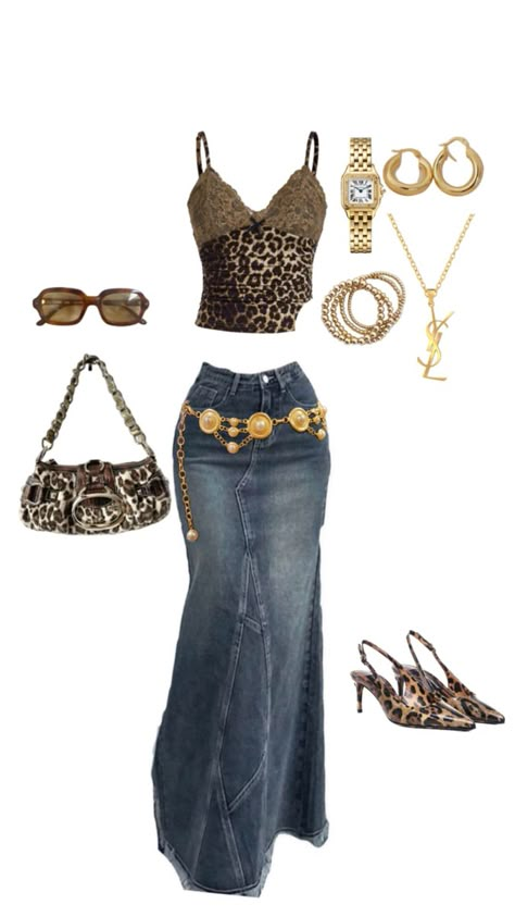 Leopard Print Outfit, Looks Hip Hop, Trashy Outfits, Earthy Outfits, Outfit Inspo Casual, 2000s Fashion Outfits, Y2k Outfits, Swaggy Outfits, Jeans Rock