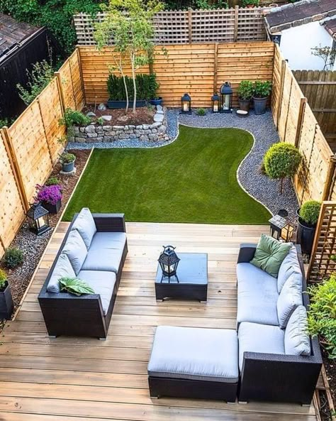 Small Garden Inspiration, Terrace Garden Ideas, Backyard Garden Landscape, Backyard Gardens, Back Garden Design, Small Garden Ideas, Small Backyard Gardens, Garden Inspo, Backyard Inspiration